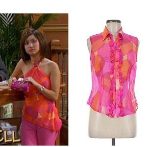 ASO THE SUITE LIFE OF ZACK AND CODY LONDON LIPTON BRENDA SONG Alt Top Y2K RARE